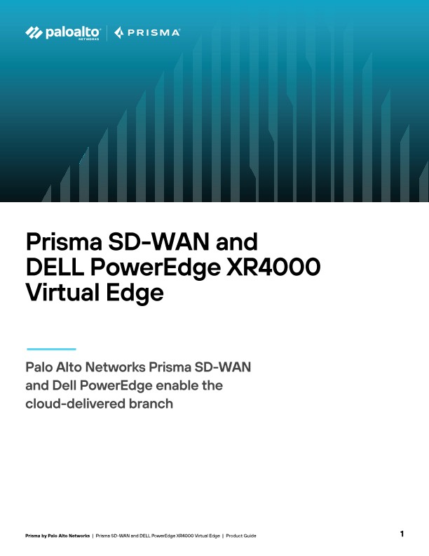 Guide Prisma SD-WAN et DELL PowerEdge XR4000 Virtual Edge