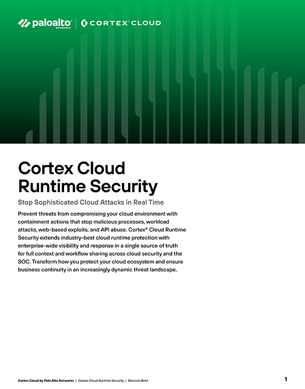 Cortex Cloud Runtime Security – Défense en temps réel contre les attaques cloud