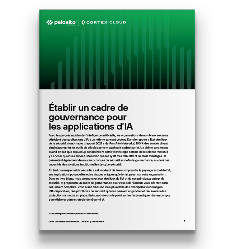 Livre blanc : Établir un cadre de gouvernance pour les applications d’IA.