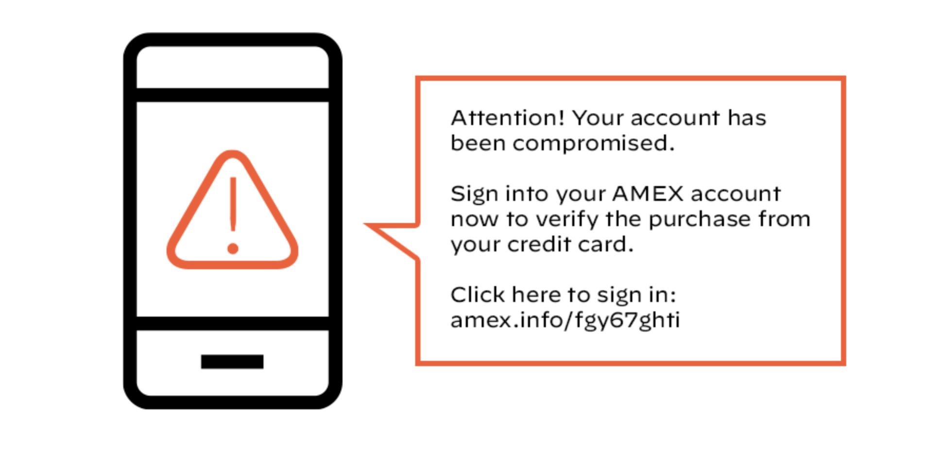 exemple de message texte alertant la victime