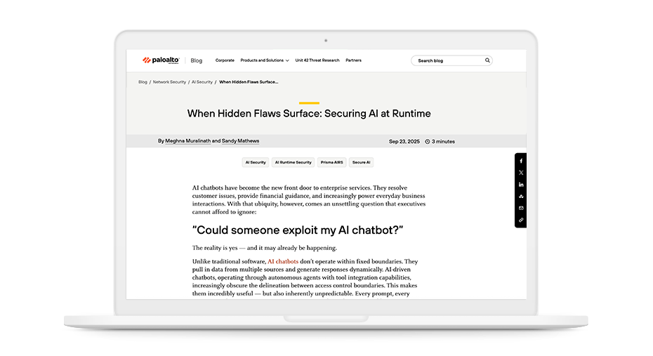 Lorsque les failles cachées se dévoilent : sécuriser l’IA à l’exécution