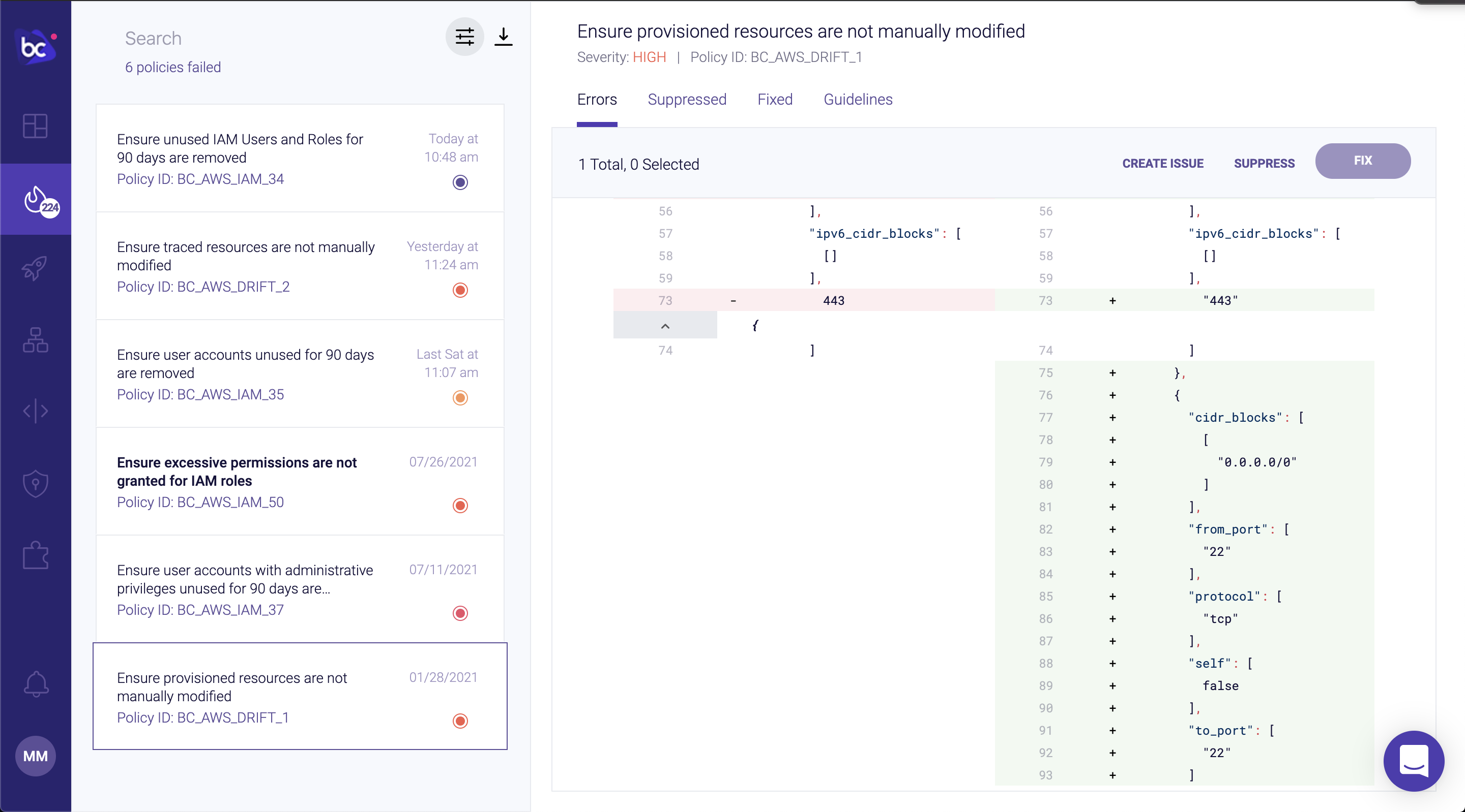 Erkennung von Abweichungen