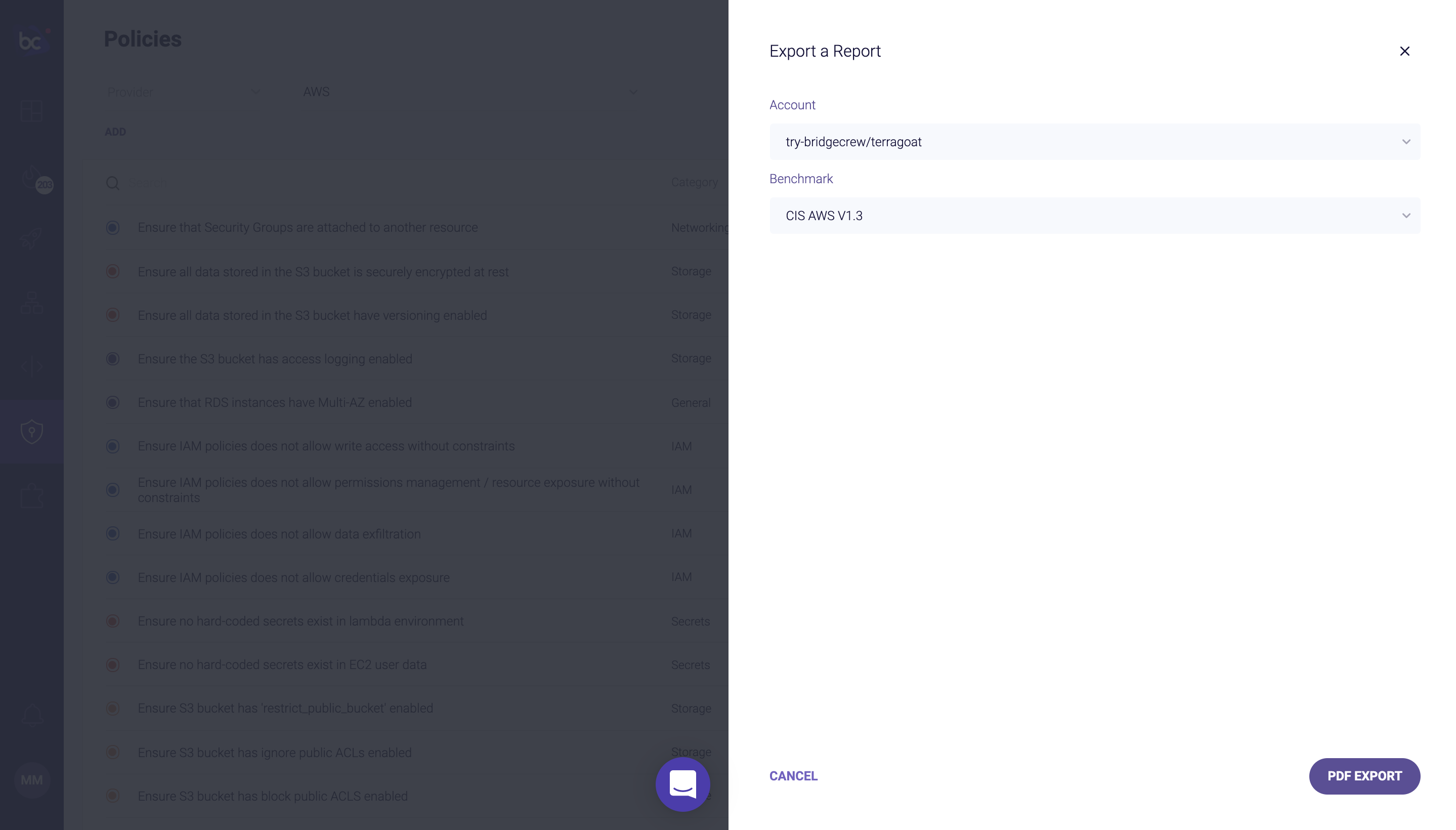 Benchmarks de conformité