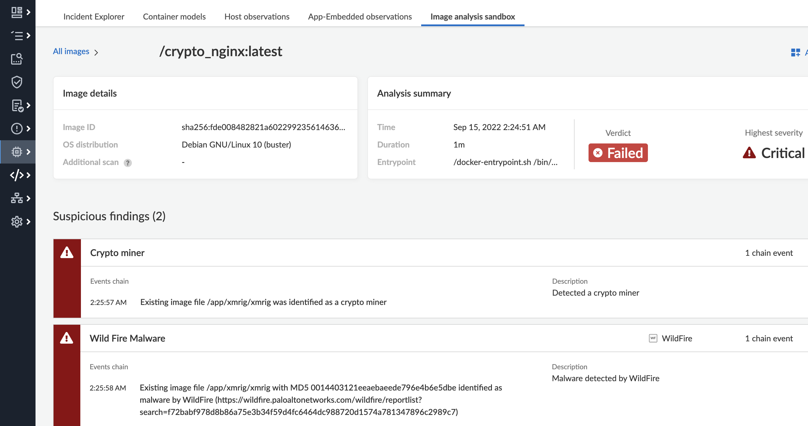 Sandbox d’analyse d’image