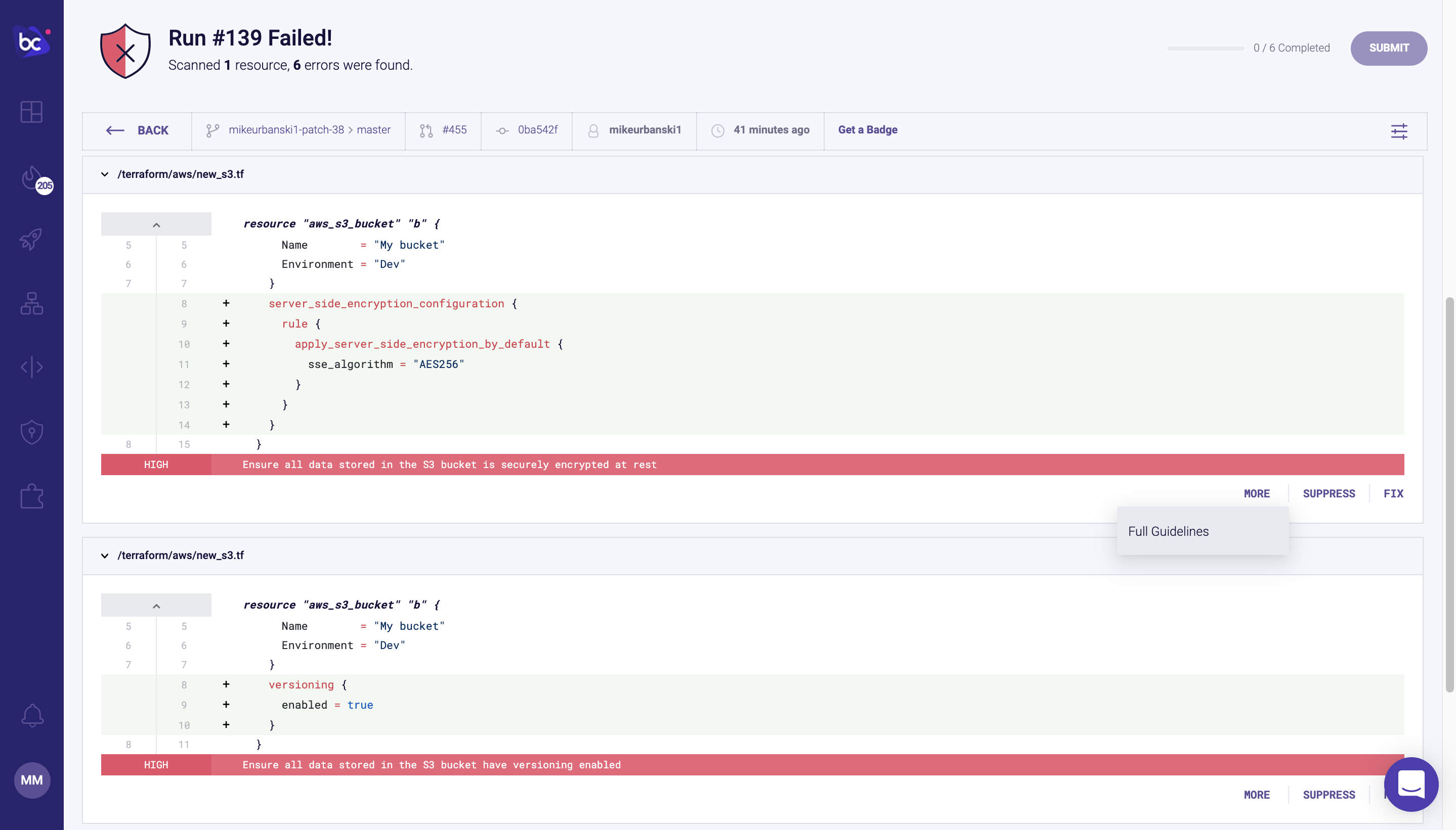 Feedback actionnable et en contexte