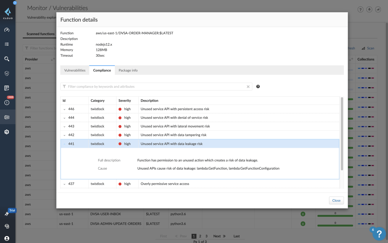 Mise en conformité des fonctions