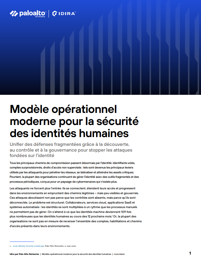 Modèle opérationnel moderne pour la sécurité des identités humaines