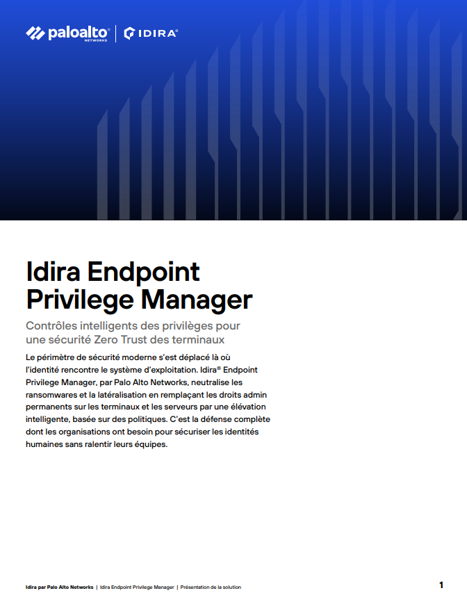 Présentation de solution – Idira Endpoint Privilege Manager